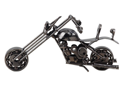 Nostaljik Retro El Yapımı Metal Motosiklet Modeli Dekoratif Biblo Vitrin Süsü Ev Yeni Yıl Hediyesi 3