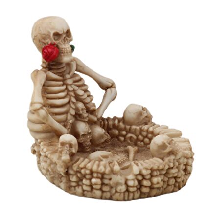 Gotik Stil Gerçekçi Tasarım Kurukafa İskelet Küllük Anahtarlık Bozuk Para Kasesi Biblo Ev Hediyesi 3