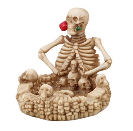 Gotik Stil Gerçekçi Tasarım Kurukafa İskelet Küllük Anahtarlık Bozuk Para Kasesi Biblo Ev Hediyesi 3