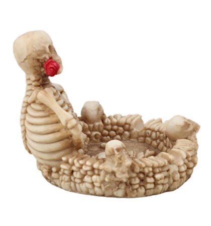 Gotik Stil Gerçekçi Tasarım Kurukafa İskelet Küllük Anahtarlık Bozuk Para Kasesi Biblo Ev Hediyesi 3