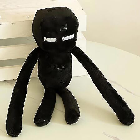 İthal Kumaş Minecraft Black Enderman Karakter Figür Peluş Oyuncak Uyku & Oyun Arkadaşı 37 cm.