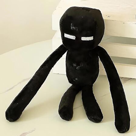 İthal Kumaş Minecraft Black Enderman Karakter Figür Peluş Oyuncak Uyku & Oyun Arkadaşı 37 cm.