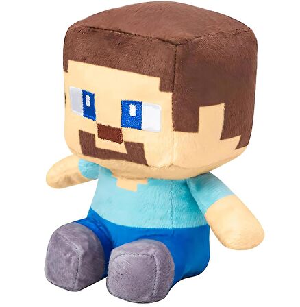 İthal Kumaş Minecraft Anime Stil Steve 2 Karakter Figür Peluş Oyuncak Uyku & Oyun Arkadaşı 25 cm.