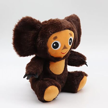 İthal Kumaş Sesli Müzikli Sevimli Maymun Cheburashka Figür Peluş Oyuncak Uyku & Oyun Arkadaşı 23 cm.