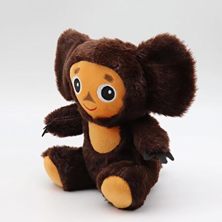 İthal Kumaş Sesli Müzikli Sevimli Maymun Cheburashka Figür Peluş Oyuncak Uyku & Oyun Arkadaşı 23 cm.