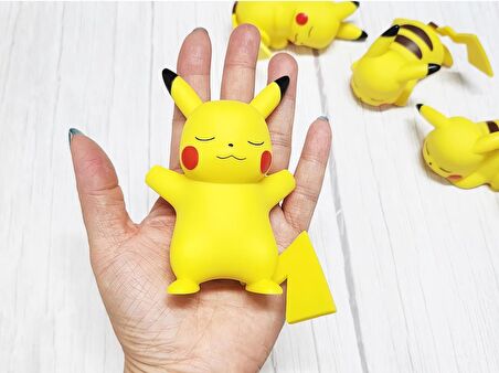 Pokemon Pikachu LED Işıklı Karakter Mod Gece Lambası Çocuk Odası Süsü Doğum Günü Hediyesi 1105