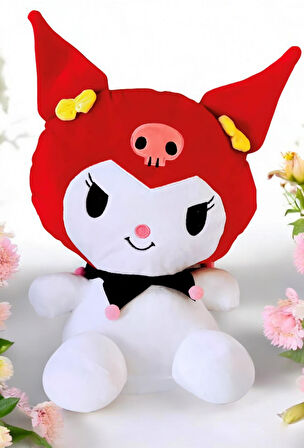 İthal Kumaş My Melody Kuromi Hello Kitty Sanrio Peluş Oyuncak Oyun & Uyku Arkadaşı Büyük Boy 45 cm.