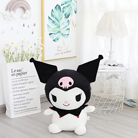 İthal Kumaş My Melody Kuromi Hello Kitty Sanrio Peluş Oyuncak Oyun & Uyku Arkadaşı Büyük Boy 45 cm.