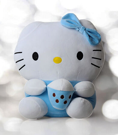 İthal Kumaş Hello Kitty Sanrio Karakter Figür Peluş Oyuncak Oyun & Uyku Arkadaşı Büyük Boy 42 cm.