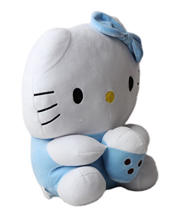 İthal Kumaş Hello Kitty Sanrio Karakter Figür Peluş Oyuncak Oyun & Uyku Arkadaşı Büyük Boy 42 cm.