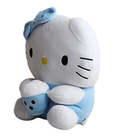 İthal Kumaş Hello Kitty Sanrio Karakter Figür Peluş Oyuncak Oyun & Uyku Arkadaşı Büyük Boy 42 cm.