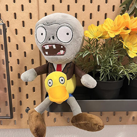 İthal Kumaş Plants vs. Zombies PVZ Serisi Sesli Karakter Figür Peluş Oyuncak Ducky Tube Zombie 28 cm