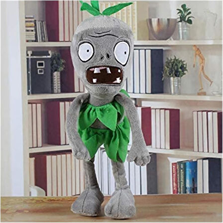 İthal Kumaş Plants vs. Zombies PVZ Serisi Sesli Karakter Figür Peluş Oyuncak Grass Skirt Zombie 28cm