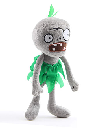 İthal Kumaş Plants vs. Zombies PVZ Serisi Sesli Karakter Figür Peluş Oyuncak Grass Skirt Zombie 28cm