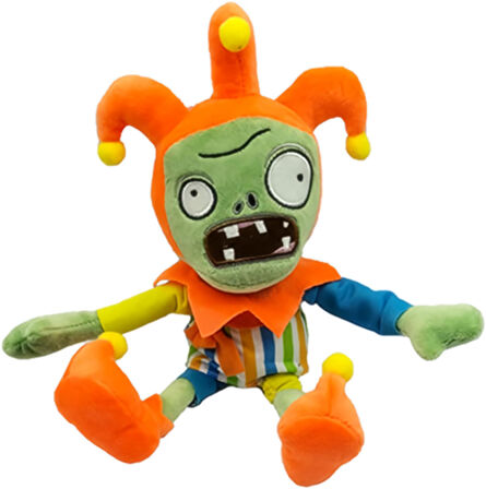 İthal Kumaş Plants vs. Zombies PVZ Serisi Sesli Karakter Figür Peluş Oyuncak Jester Zombie 28 cm.