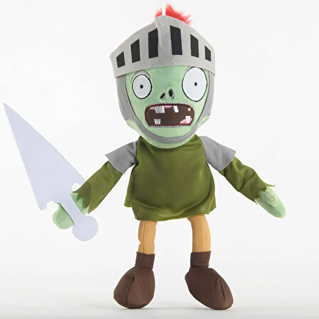 İthal Kumaş Plants vs. Zombies PVZ Serisi Sesli Karakter Figür Peluş Oyuncak Knight Zombie 28 cm.