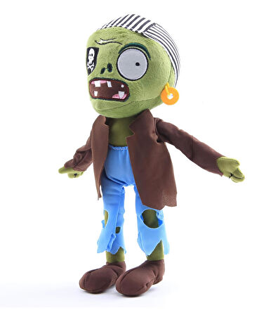 İthal Kumaş Plants vs. Zombies PVZ Serisi Sesli Karakter Figür Peluş Oyuncak Pirate Zombie 28 cm.