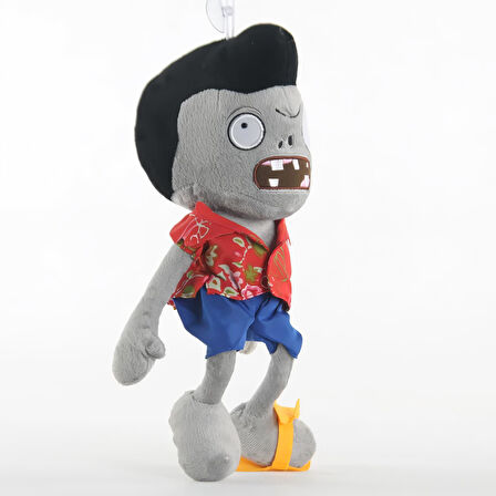 İthal Kumaş Plants vs. Zombies PVZ Serisi Sesli Karakter Figür Peluş Oyuncak Pompadour Zombie 28 cm.