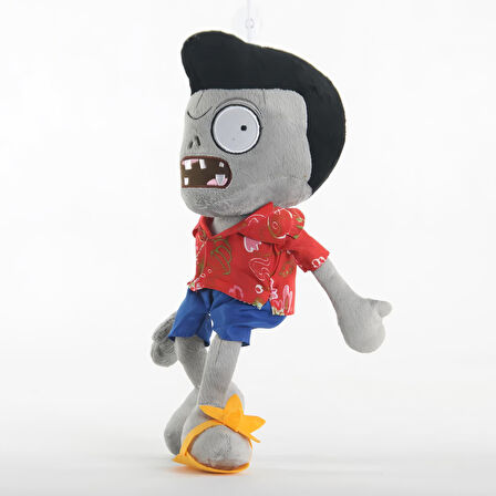 İthal Kumaş Plants vs. Zombies PVZ Serisi Sesli Karakter Figür Peluş Oyuncak Pompadour Zombie 28 cm.