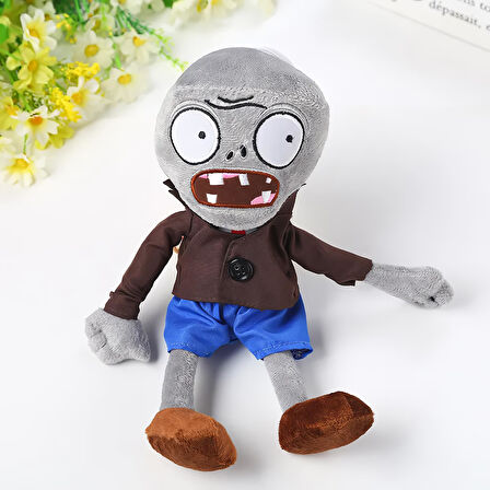 İthal Kumaş Plants vs. Zombies PVZ Serisi Sesli Karakter Figür Peluş Oyuncak Linxin Zombie 28 cm.