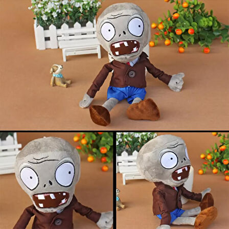 İthal Kumaş Plants vs. Zombies PVZ Serisi Sesli Karakter Figür Peluş Oyuncak Linxin Zombie 28 cm.