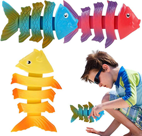 DivingFish Çocuklar İçin Su Altı Dalış Balık Oyuncak Seti Havuz Küvet Yaz Eğlencesi Yüzme Aktivitesi