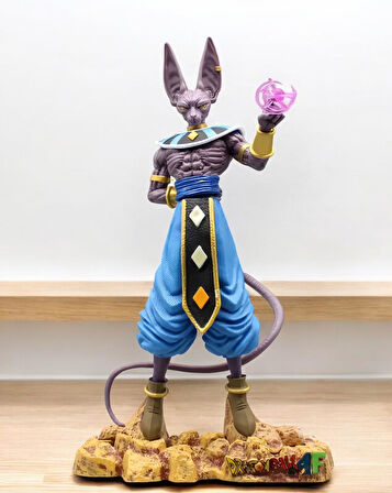 Dragon Ball Anime Beerus Birusu Mitolojik Karakter Figür Oyuncak Koleksiyonluk Dekoratif Biblo 30 cm