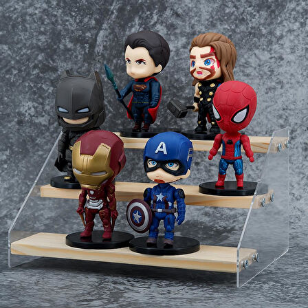 Yenilmezler 6lı Anime Figür Oyuncak Seti Spiderman Ironman Thor C. America Superman Batman Bir Arada