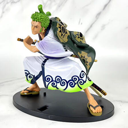 One Piece Anime Roronao Zoro Kimonolu Karakter Figür Oyuncak Koleksiyonluk Dekoratif Biblo 16 cm.