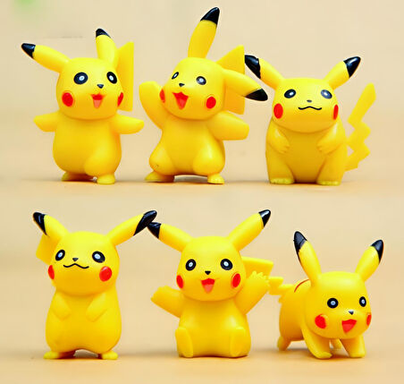 Pokemon Butonlu Açılır Kapanır Pokeball Poke Top + 6 Adet Pikachu Figür + 48 Adet Kart Oyuncak Seti