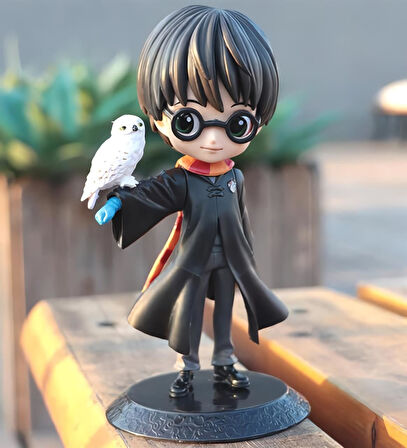 Harry Potter Hedwig Anime Karakter Figür Oyuncak Stantlı Koleksiyonluk Dekoratif Biblo Obje 15 cm.