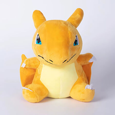 İthal Kumaş Sesli Pokemon Go Mega Charizard Anime Figür Peluş Oyuncak Uyku & Oyun Arkadaşı 23 cm.