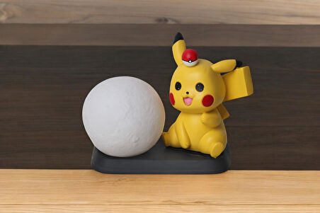Pokemon Pikachu Gece Lambası Biblo Ev Ofis Yeni Yıl Doğum Günü Hediyesi Vitrin Süsü Dekoratif Obje
