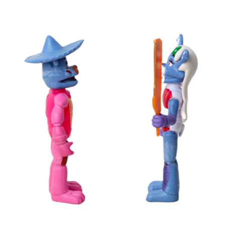 Five Nights at Freddy's Eklemli Sökülür Takılır 2li Figür Oyuncak Set Glamrock Freddy & Roxanne Wolf