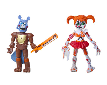 Five Nights at Freddy's FNAF Eklemli Sökülür Takılır 2’li Figür Oyuncak Seti Scrap Baby & Pigpatch