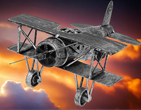 El Yapımı Retro Vintage Boeing 40A Metal Uçak Modeli Maket Biblo Özel Gün Hediyesi Vitrin Ofis Süsü