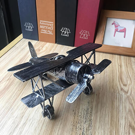 El Yapımı Retro Vintage Boeing 40A Metal Uçak Modeli Maket Biblo Özel Gün Hediyesi Vitrin Ofis Süsü
