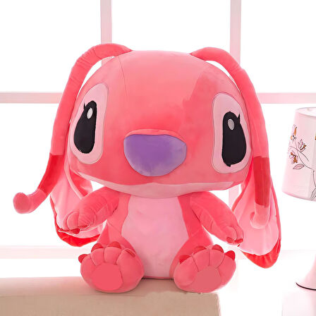 İthal Kumaş XL Büyük Boy 55 cm. Lilo & Stitch Stiç Anime Figür Peluş Oyuncak Uyku & Oyun Arkadaşı