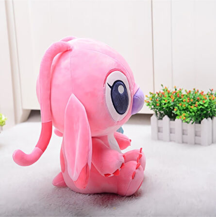 İthal Kumaş XL Büyük Boy 55 cm. Lilo & Stitch Stiç Anime Figür Peluş Oyuncak Uyku & Oyun Arkadaşı