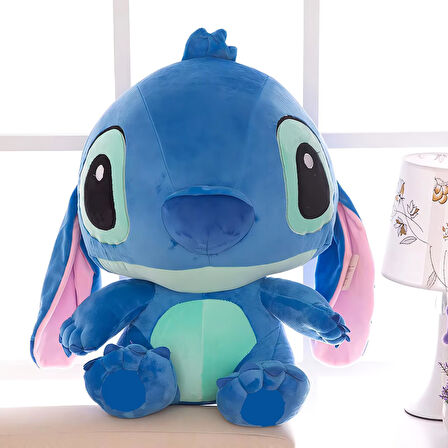 İthal Kumaş XL Büyük Boy 55 cm. Lilo & Stitch Stiç Anime Figür Peluş Oyuncak Uyku & Oyun Arkadaşı