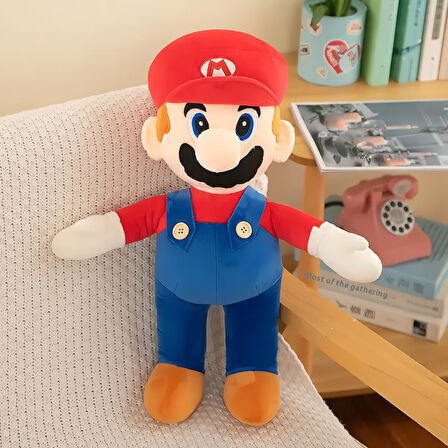 İthal Kumaş Efsane Süper Mario Kardeşler Mario Luigi Peluş Oyuncak Uyku Oyun Arkadaşı 2’li Set 27 cm