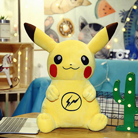 İthal Yumuşak Kumaş Pokemon Go Pikachu SN Figür Peluş Oyuncak Uyku & Oyun Arkadaşı Pikachu 25 cm.