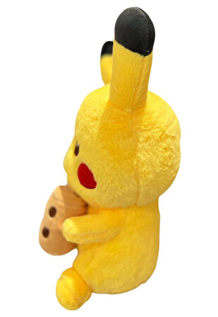 İthal Özel Dokulu Kumaş Pokemon Go Tatilci Pikachu Figür Peluş Oyuncak Uyku & Oyun Arkadaşı 32 cm.