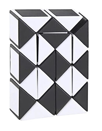 Rubiks Snake Şekilden Şekle Giren Stres Giderici Oyuncak Dikkat Beceri Gelişim Oyuncağı 24 Adım Siyh