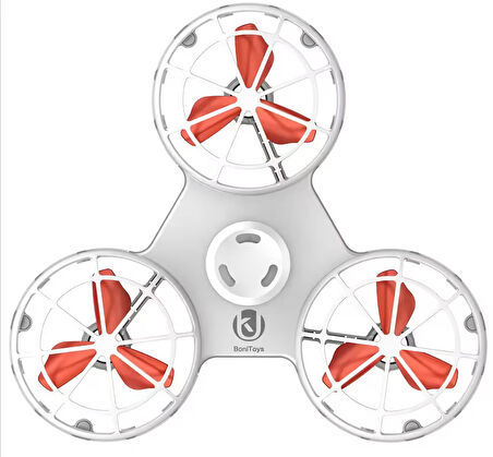 Şarj Edilebilir Uçan Stres Çarkı Fidget Spinner Gyroscop Mini Drone Outdoor Eğlencesi Spinner Beyaz
