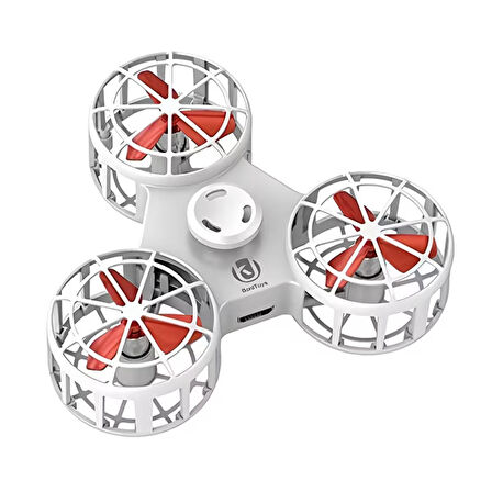 Şarj Edilebilir Uçan Stres Çarkı Fidget Spinner Gyroscop Mini Drone Outdoor Eğlencesi Spinner Beyaz