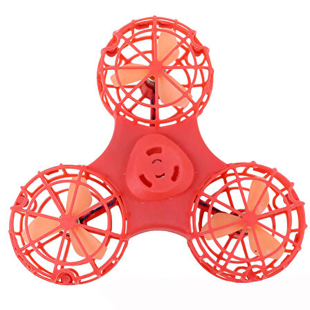 Şarj Edilebilir Uçan Stres Çarkı Fidget Spinner Gyroscop Mini Drone Outdoor Eğlencesi Spinner Krmızı