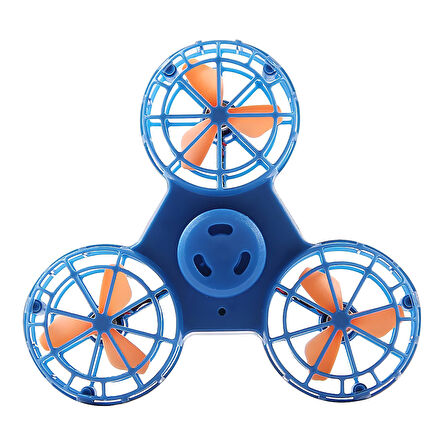 Şarj Edilebilir Uçan Stres Çarkı Fidget Spinner Gyroscop Mini Drone Outdoor Eğlencesi Spinner Mavi