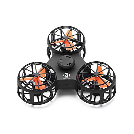 Şarj Edilebilir Uçan Stres Çarkı Fidget Spinner Gyroscop Mini Drone Outdoor Eğlencesi Spinner Siyah