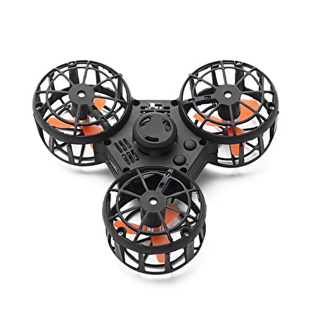 Şarj Edilebilir Uçan Stres Çarkı Fidget Spinner Gyroscop Mini Drone Outdoor Eğlencesi Spinner Siyah